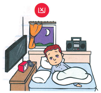 Đặt TV, hệ thống âm thanh, điện thoại phía trước giường ngủ